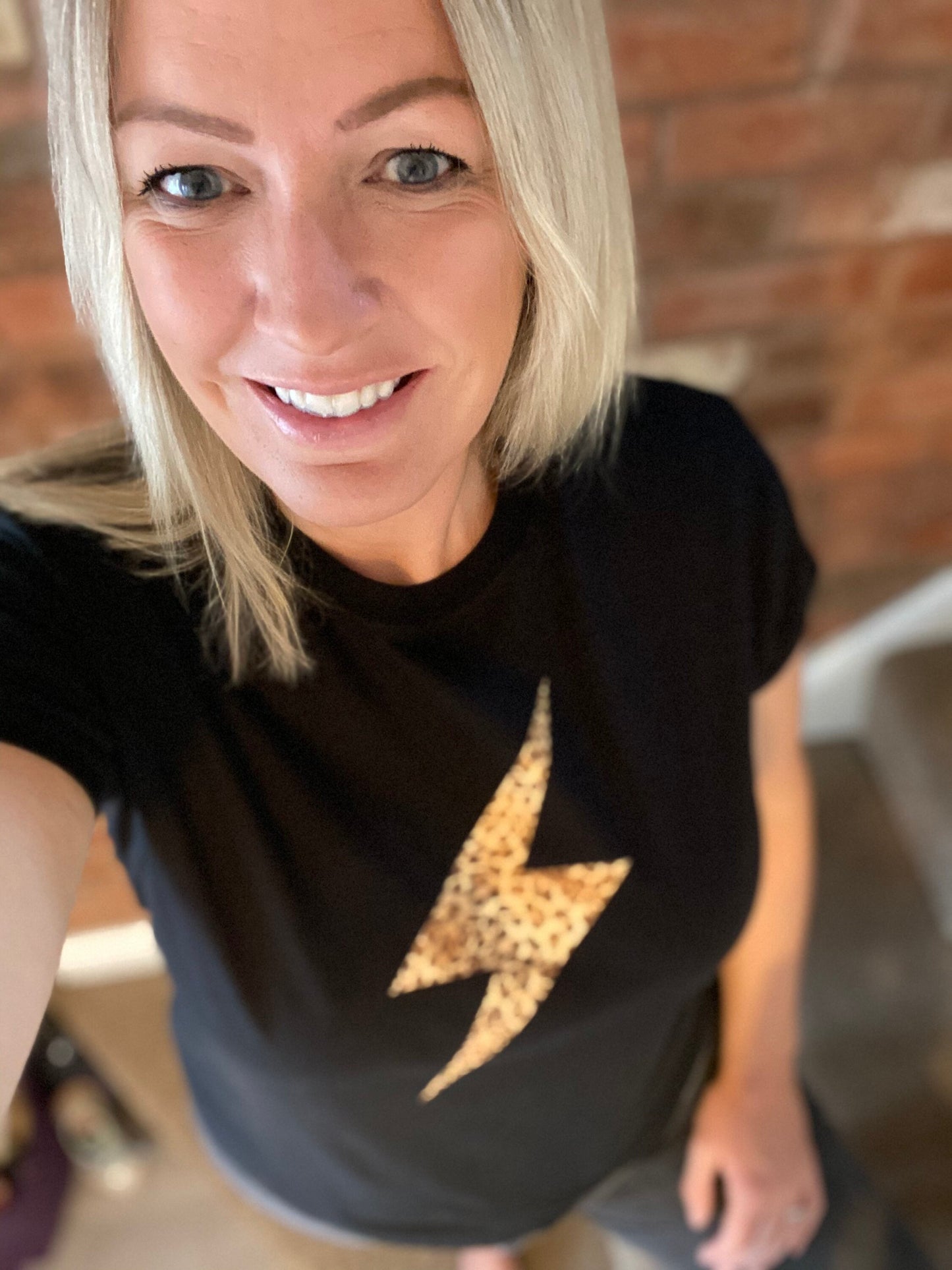 Womens Lightening Bolt T-shirt, Leopard Lightening Bolt, Lightening Bolt, Flash
