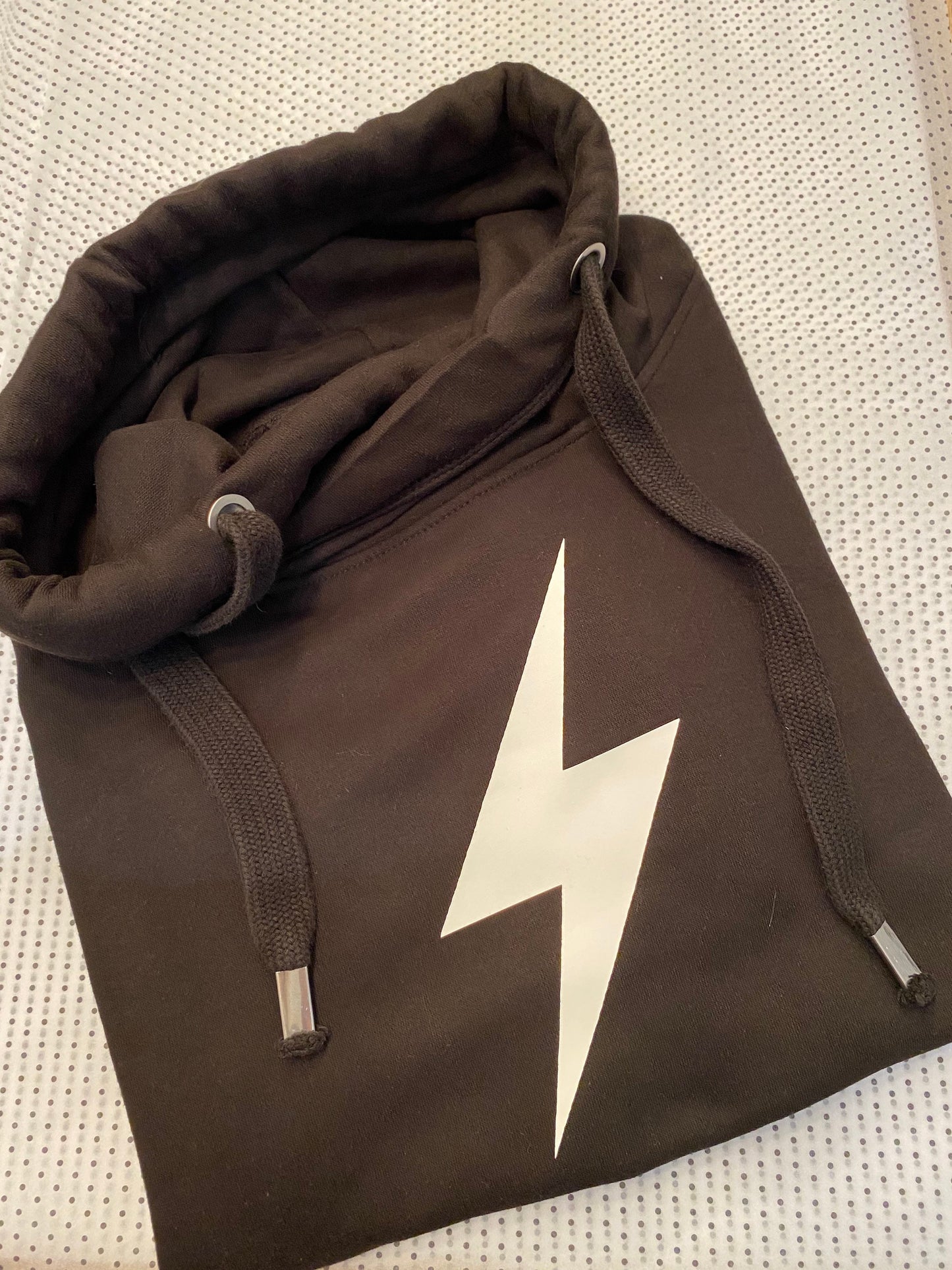 Lightening bolt hoodie | Cross neck hoodie | Leopard lightening bolt |Fashion hoodie | Crossover Hoodie | Leopard print hoodie |