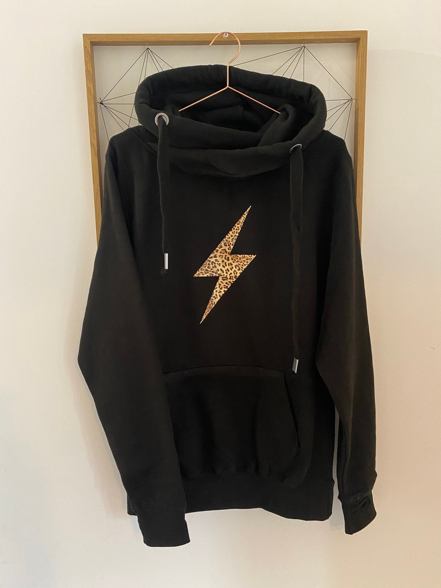 Lightening bolt hoodie | Cross neck hoodie | Leopard lightening bolt |Fashion hoodie | Crossover Hoodie | Leopard print hoodie |
