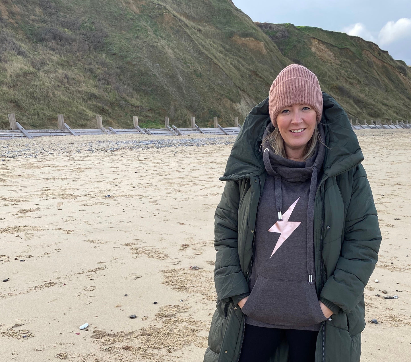 Lightening bolt hoodie | Cross neck hoodie | Chunky hoodie with lightening bolt |Fashion hoodie | Crossover Hoodie | Cowl neck hoodie|