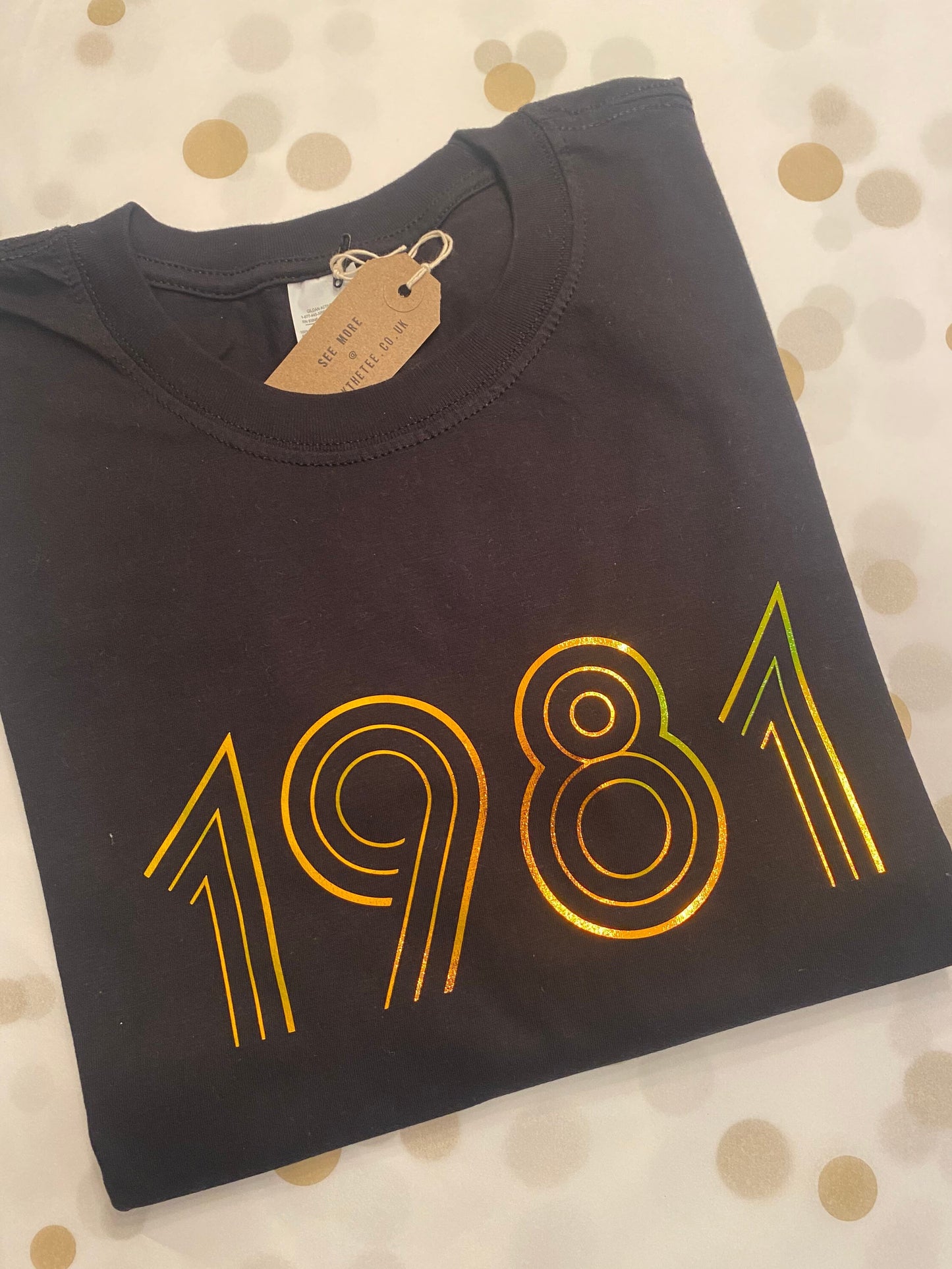 Date of birth year T-shirt, Womens retro year Tee, Personalised year tee, Choose your year tee.