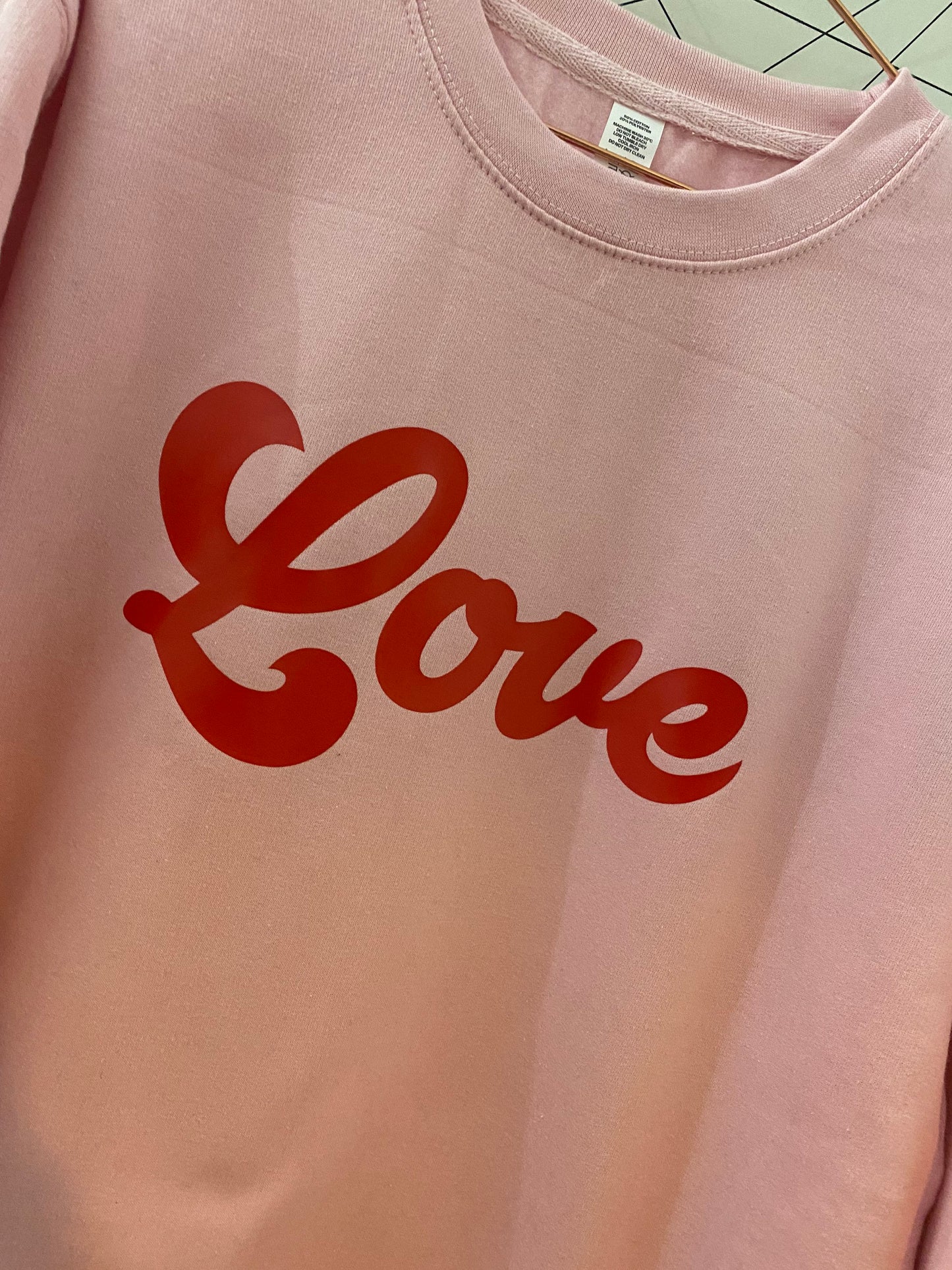 Love Sweatshirt | Personalised Message Sweatshirt |Valentines sweatshirt | Mothers Day gift |Womans personalised sweatshirt