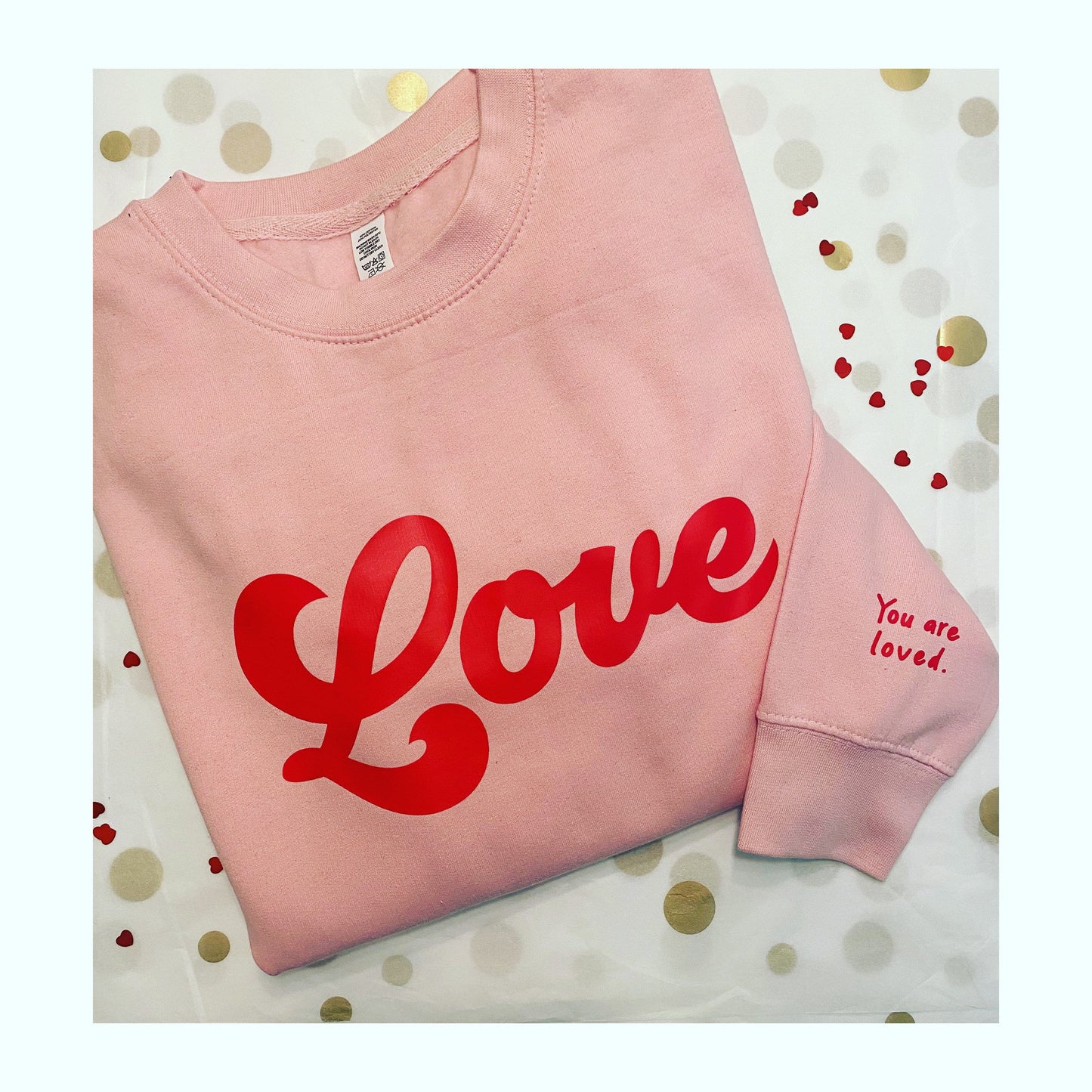 Love Sweatshirt | Personalised Message Sweatshirt |Valentines sweatshirt | Mothers Day gift |Womans personalised sweatshirt