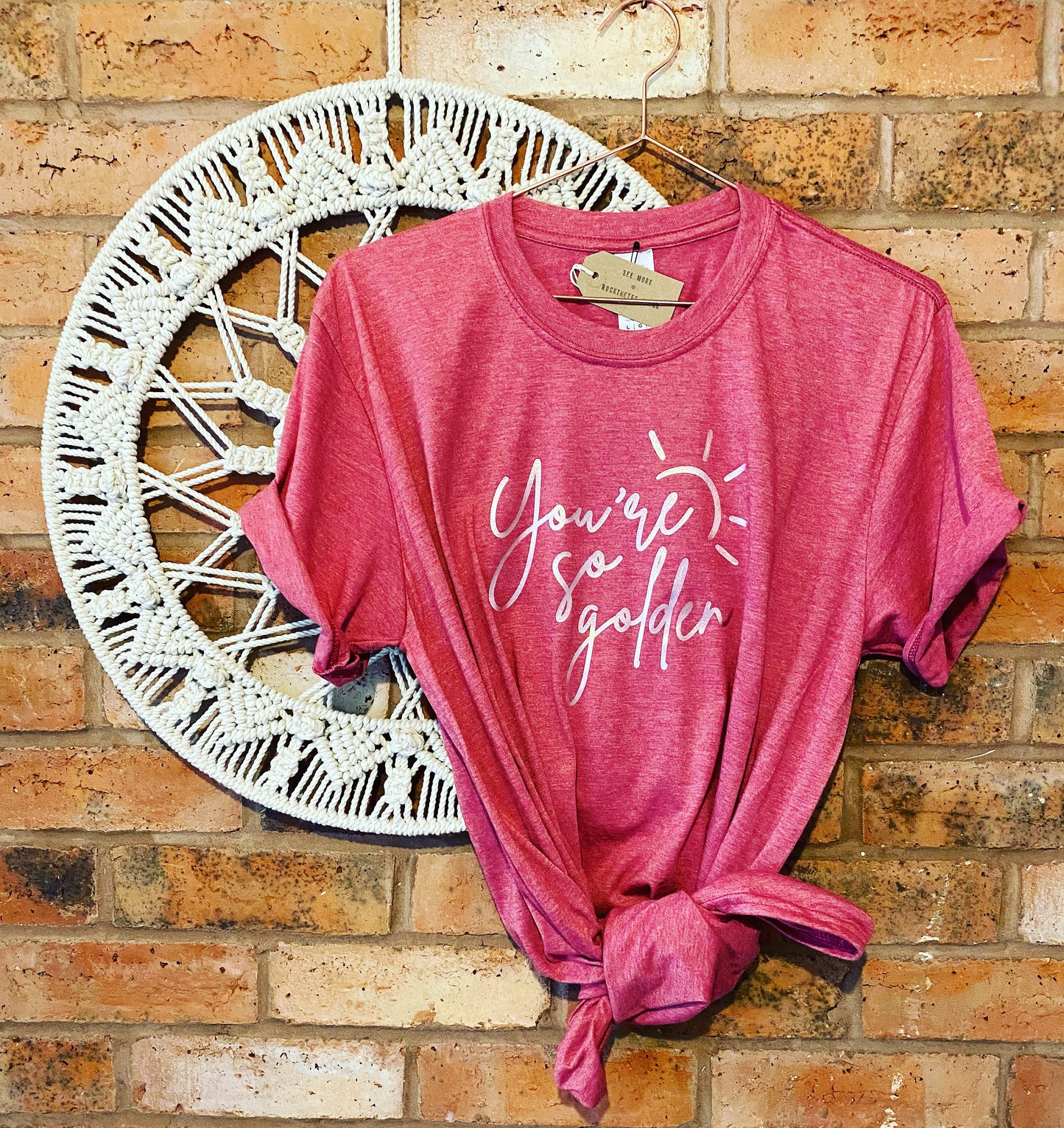 Your’e so golden T-shirt, Golden T-shirt, Your’e so golden, Rose gold print