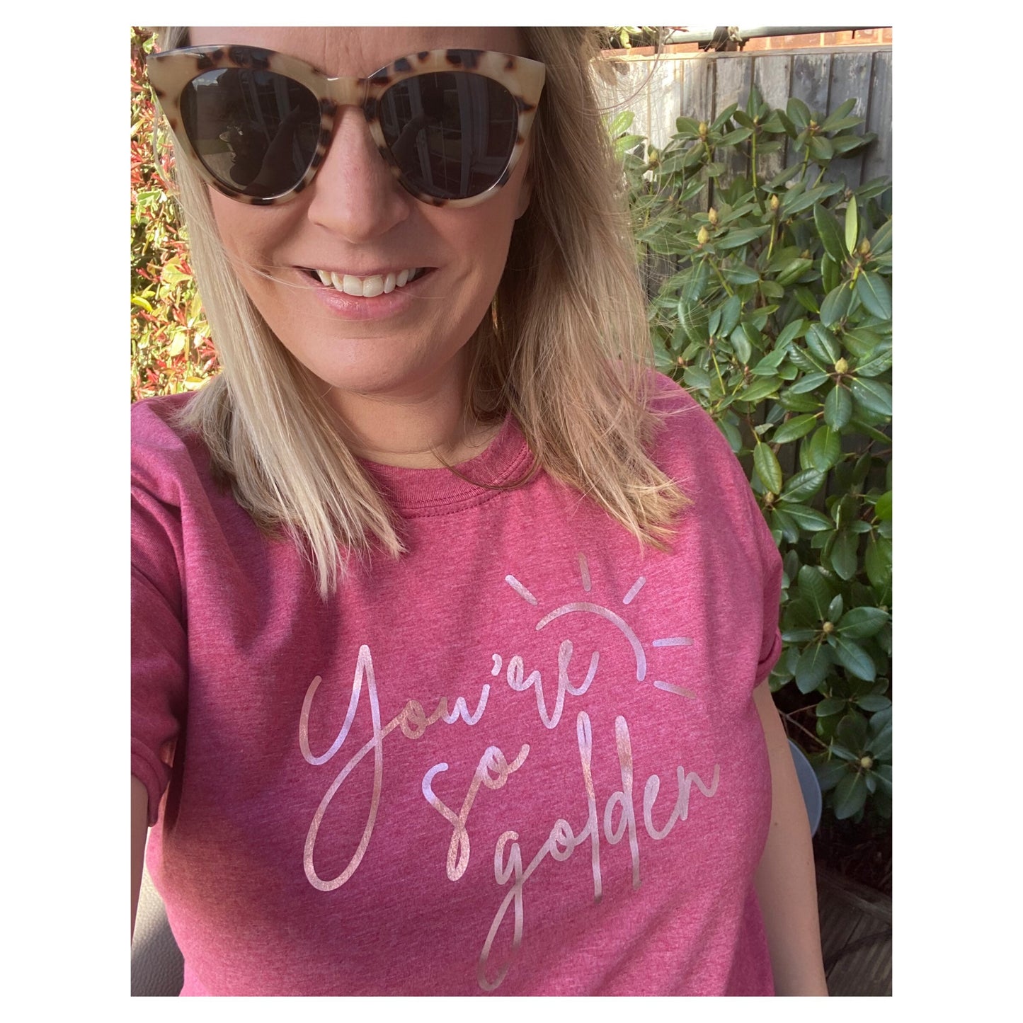 Your’e so golden T-shirt, Golden T-shirt, Your’e so golden, Rose gold print