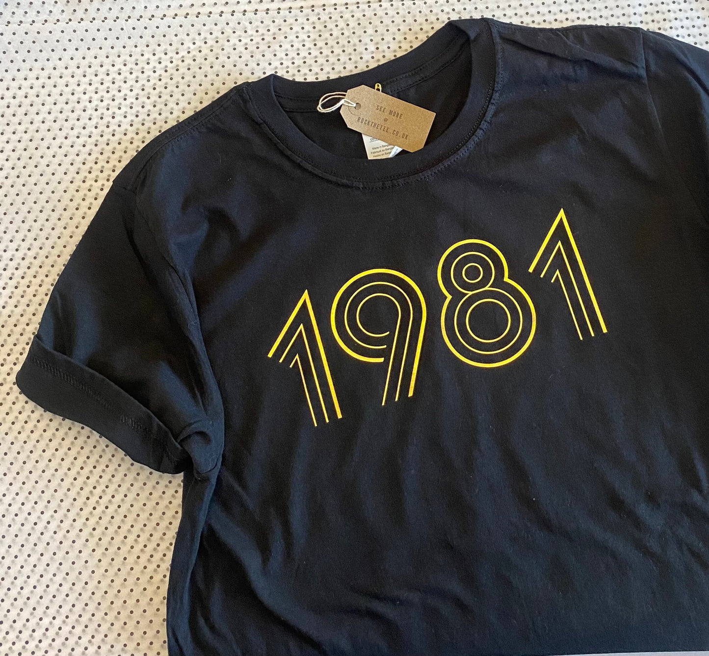 Date of birth year T-shirt, Womens retro year Tee, Personalised year tee, Choose your year tee.