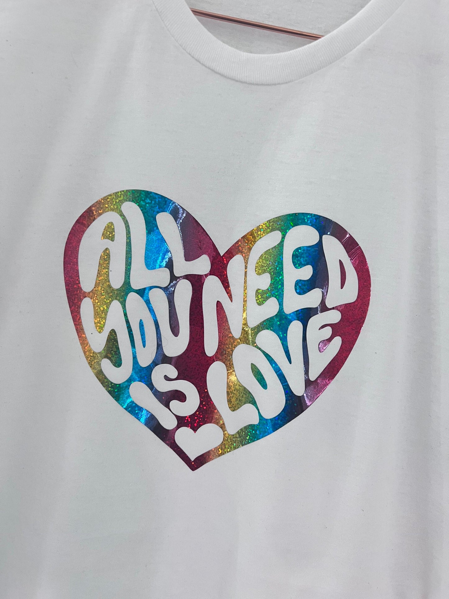 All you need is love rainbow print T-shirt | Pride T-Shirt