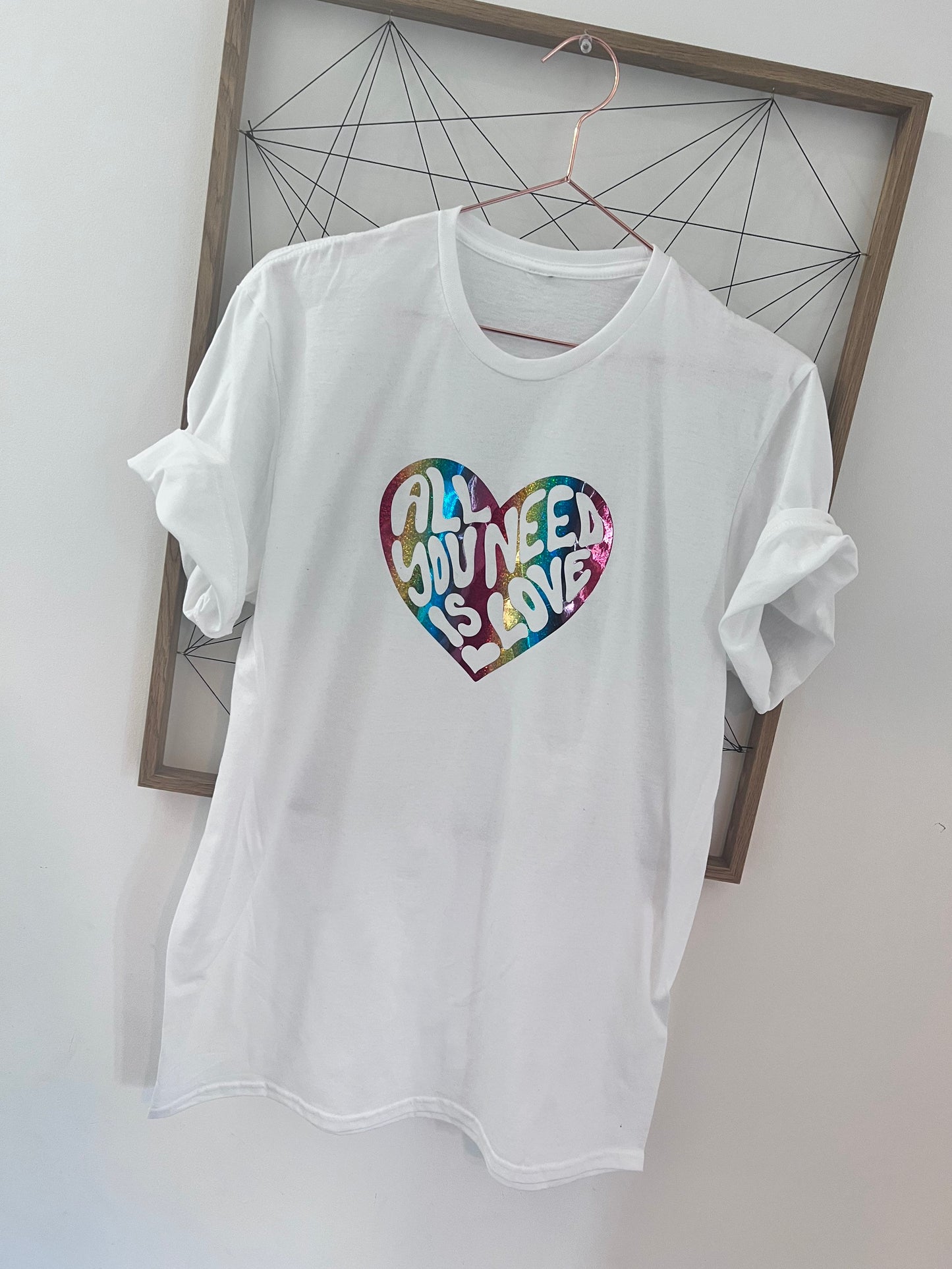 All you need is love rainbow print T-shirt | Pride T-Shirt