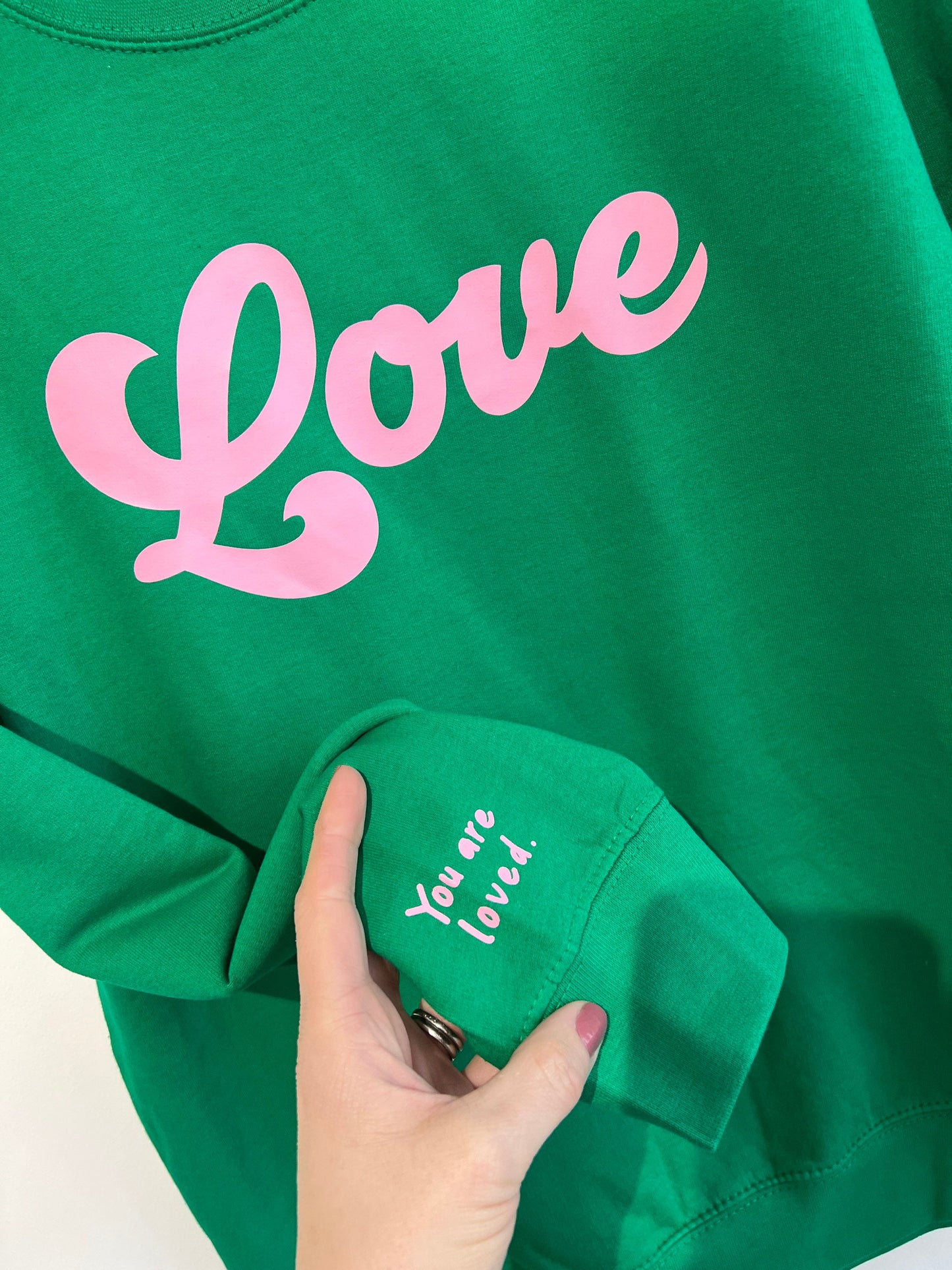 Love Sweatshirt | Personalised Message Sweatshirt |Valentines sweatshirt | Mothers Day gift |Womans personalised sweatshirt
