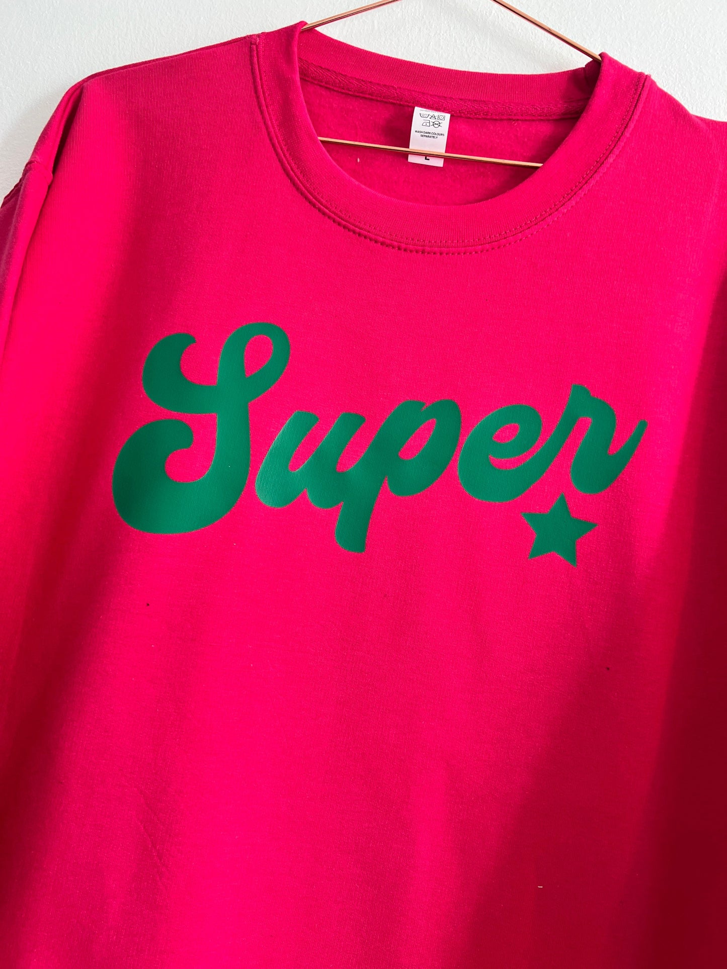 Retro Super Star Ladies Pink Sweater