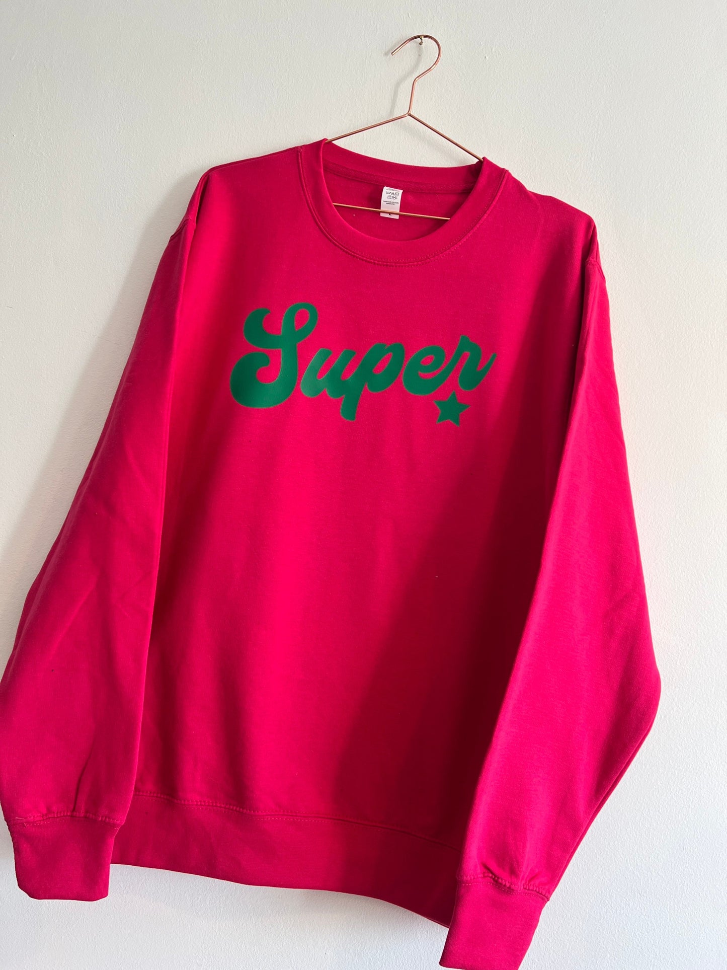 Retro Super Star Ladies Pink Sweater