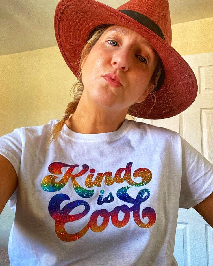 Women’s Kind Is Cool T-Shirt, Kind Is Cool T-Shirt, Kind Is Cool, Positive Message T-Shirt, Rainbow T-Shirt