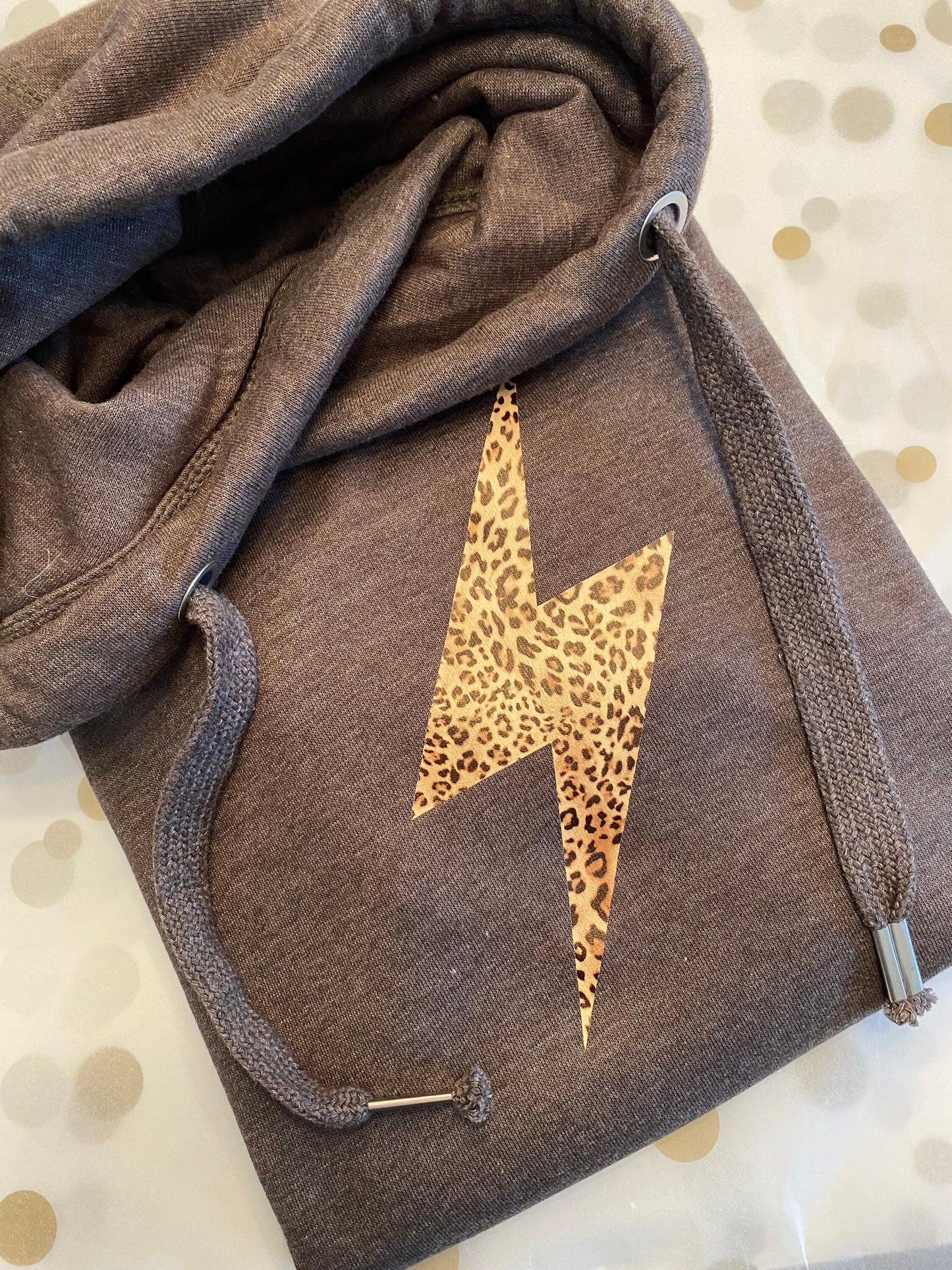 Lightening bolt hoodie | Cross neck hoodie  | Chunky hoodie with lightening bolt |Fashion hoodie | Crossover Hoodie | Cowl neck hoodie|