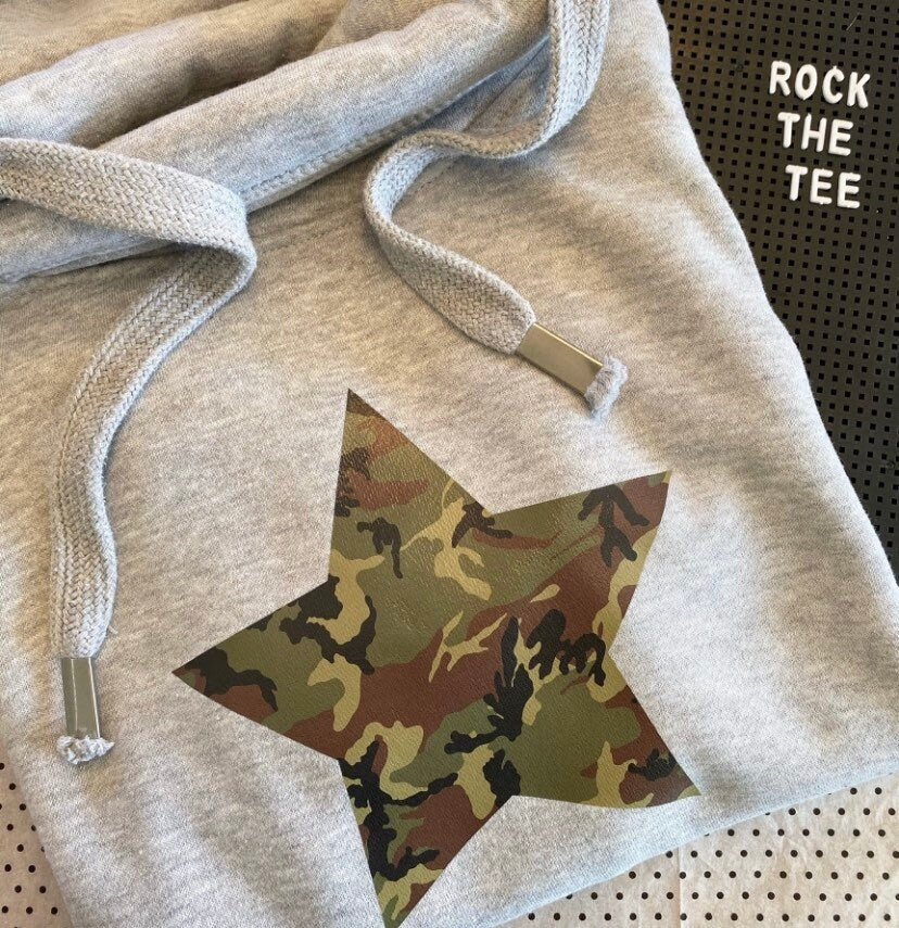 Adults star hoodie | Cowl neck hoodie | Choose your star colour hoodie | Star hoodie | Crossover Hoodie | Star Hoodie | Leopard Star Hoodie