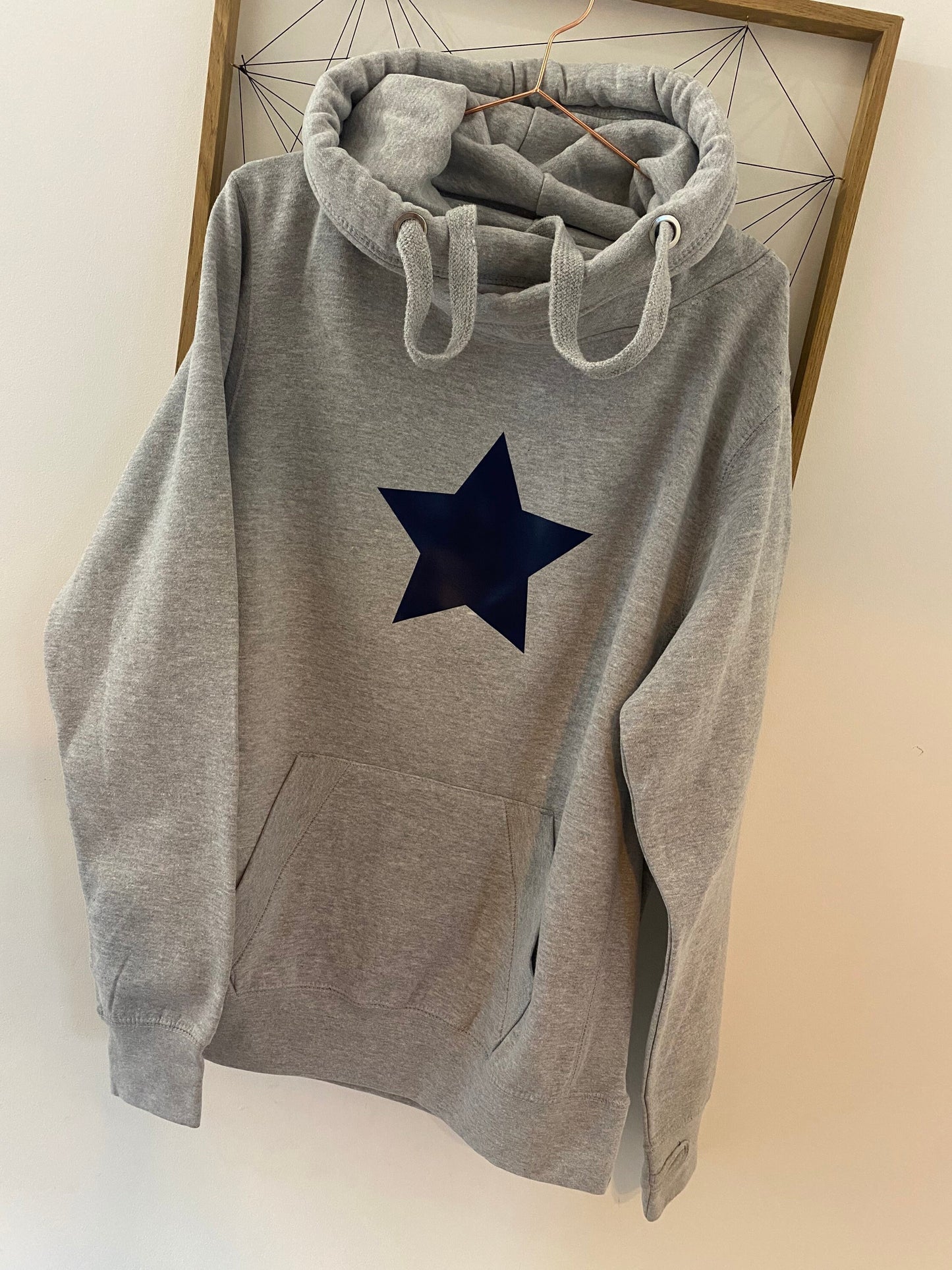 Adults star hoodie | Cowl neck hoodie | Choose your star colour hoodie | Star hoodie | Crossover Hoodie | Star Hoodie | Leopard Star Hoodie