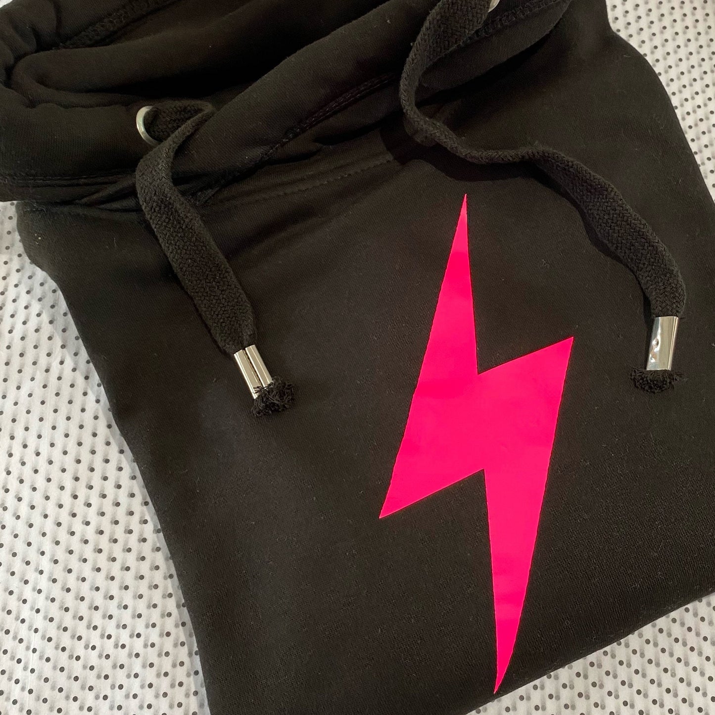 Neon Lightening bolt hoodie | Cross neck hoodie  | Chunky hoodie with lightening bolt |Fashion hoodie | Crossover Hoodie | Cowl neck hoodie