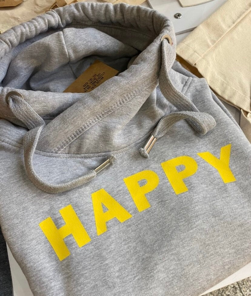 Happy cowl neck hoodie