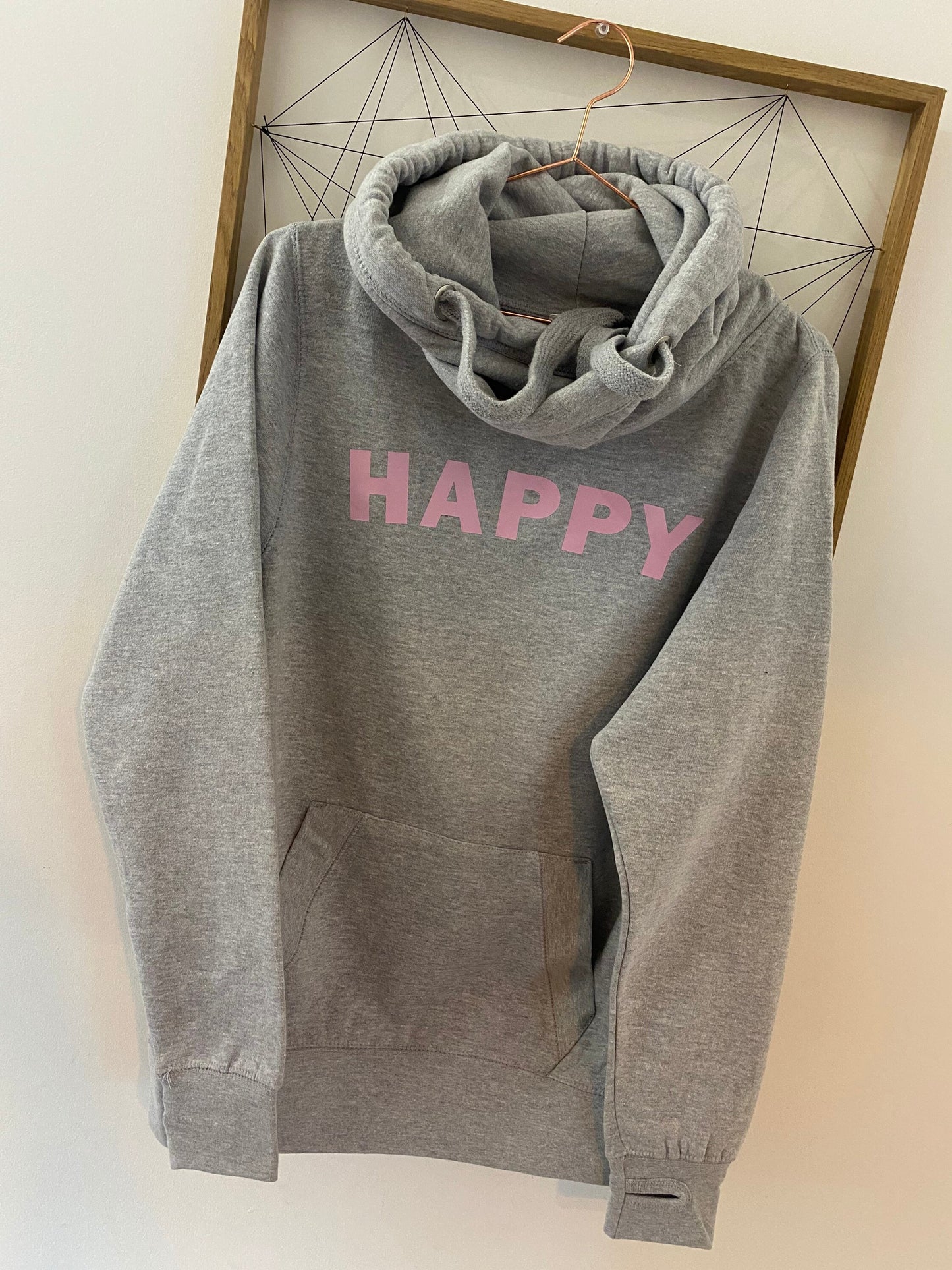 Happy cowl neck hoodie