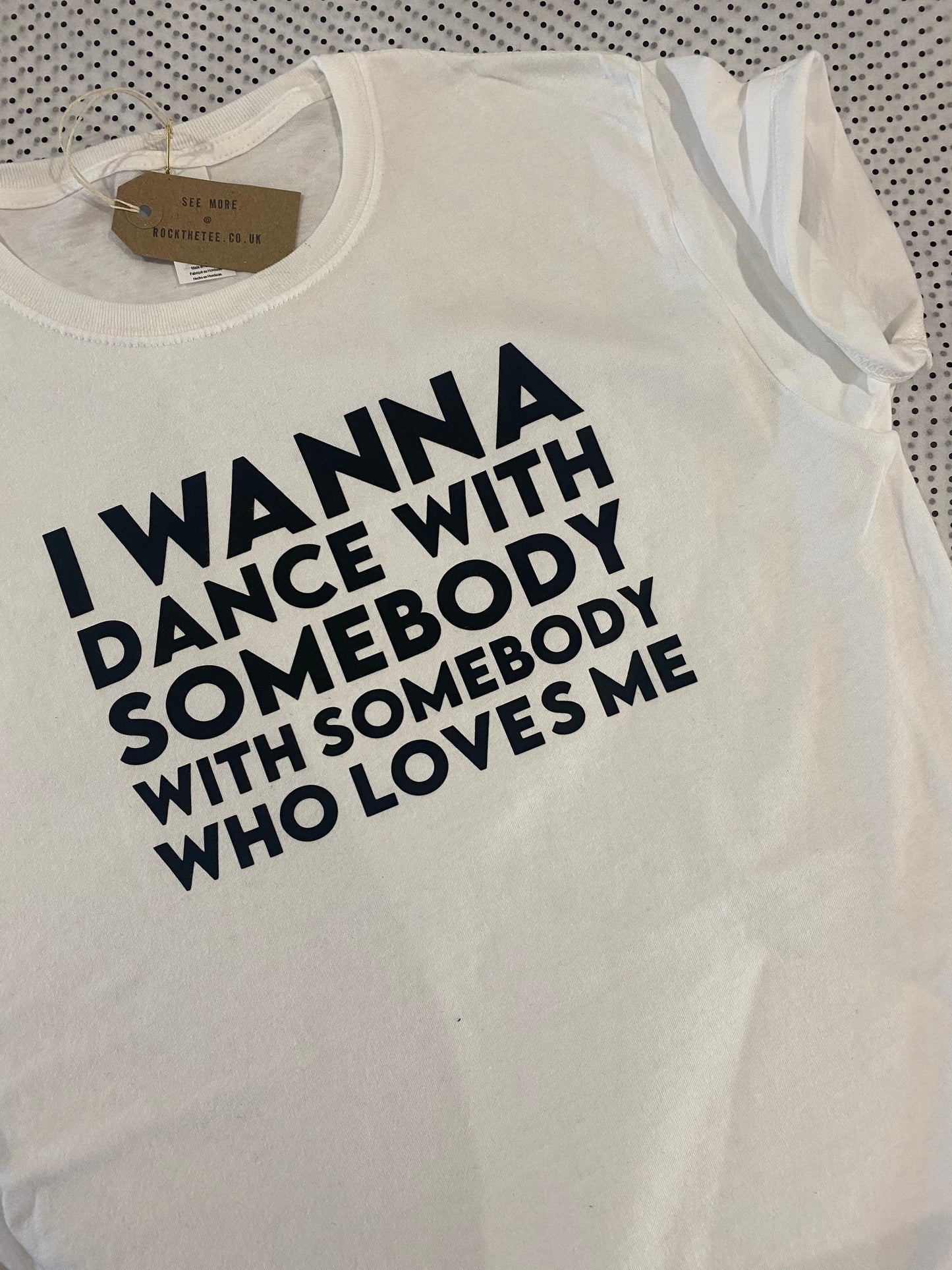 Whitney Houston I wanna dance with somebody t-shirt