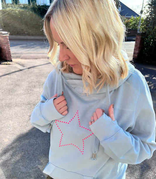 Adults star hoodie available in a choice of colours | Cowl neck hoodie | star hoodie | Star hoodie | Crossover Hoodie