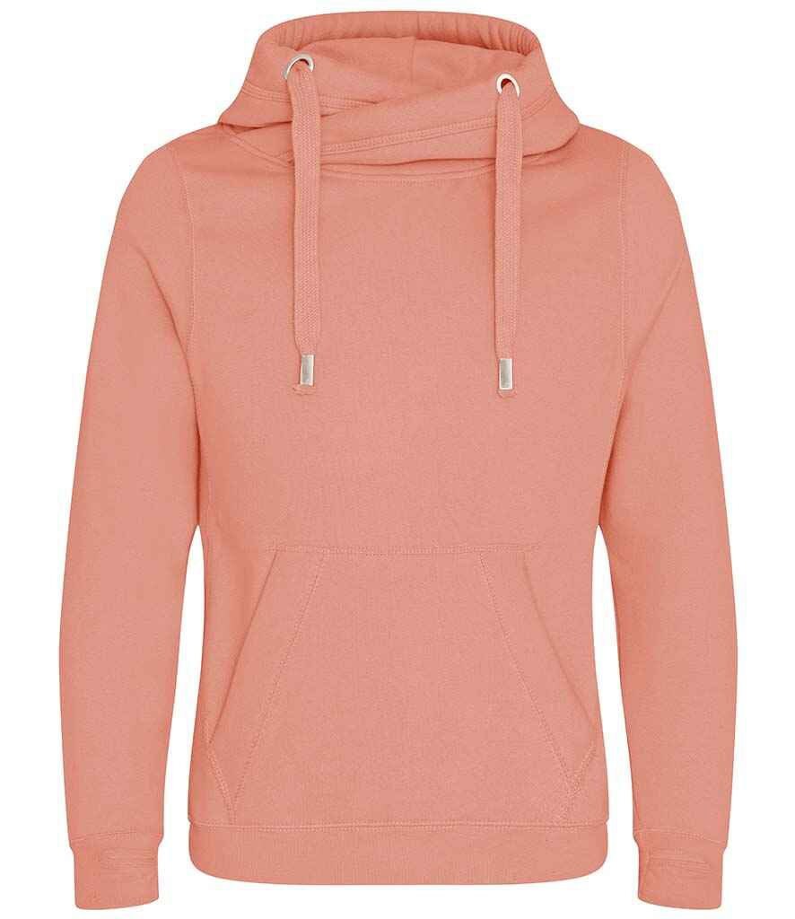 Adults rose gold dotted star on pink hoodie | Cowl neck hoodie | star hoodie | Star hoodie | Crossover Hoodie