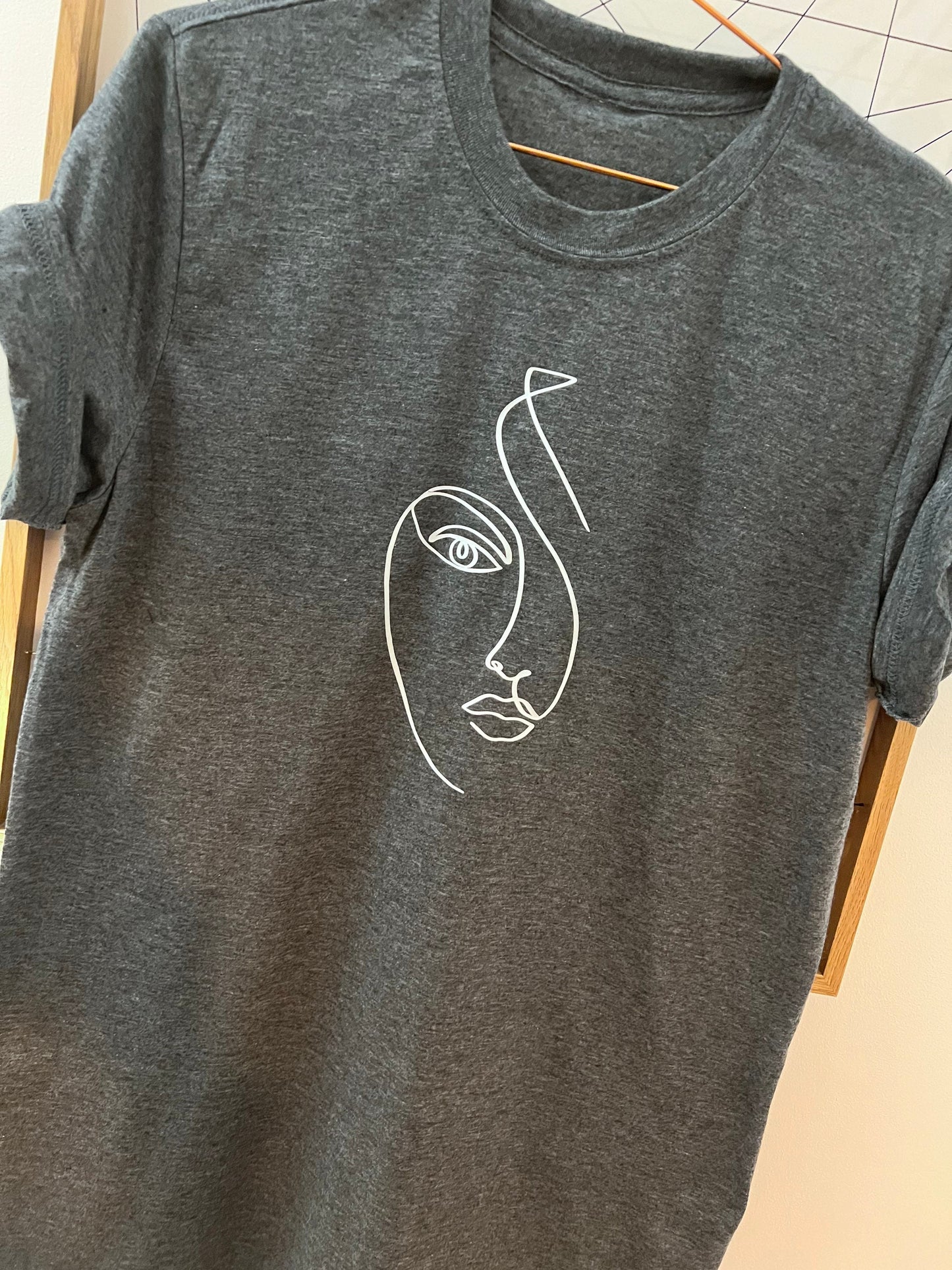 Women’s face t-shirt | Sketched face | fashion tee | Picasso style sketch | be kind to every kind t-shirt | line face drawing