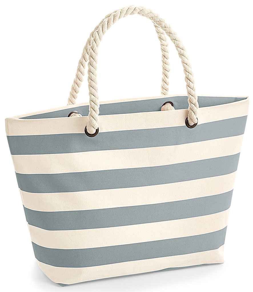 Personalised Initials Striped Beach Bag | Nautical Beach Bag | Beach Tote