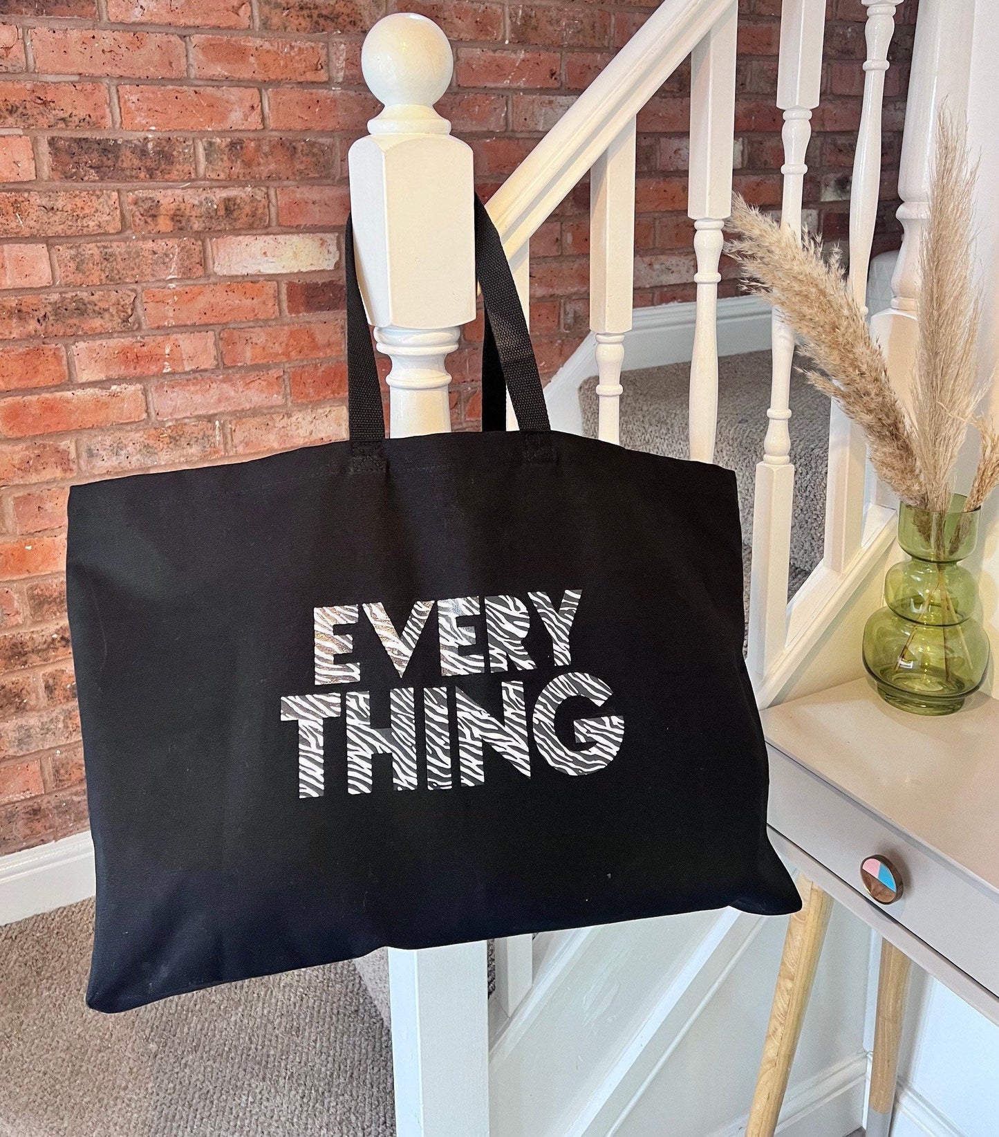 Everything really big tote bag | choose your print colour | oversized tote bag | weekender bag