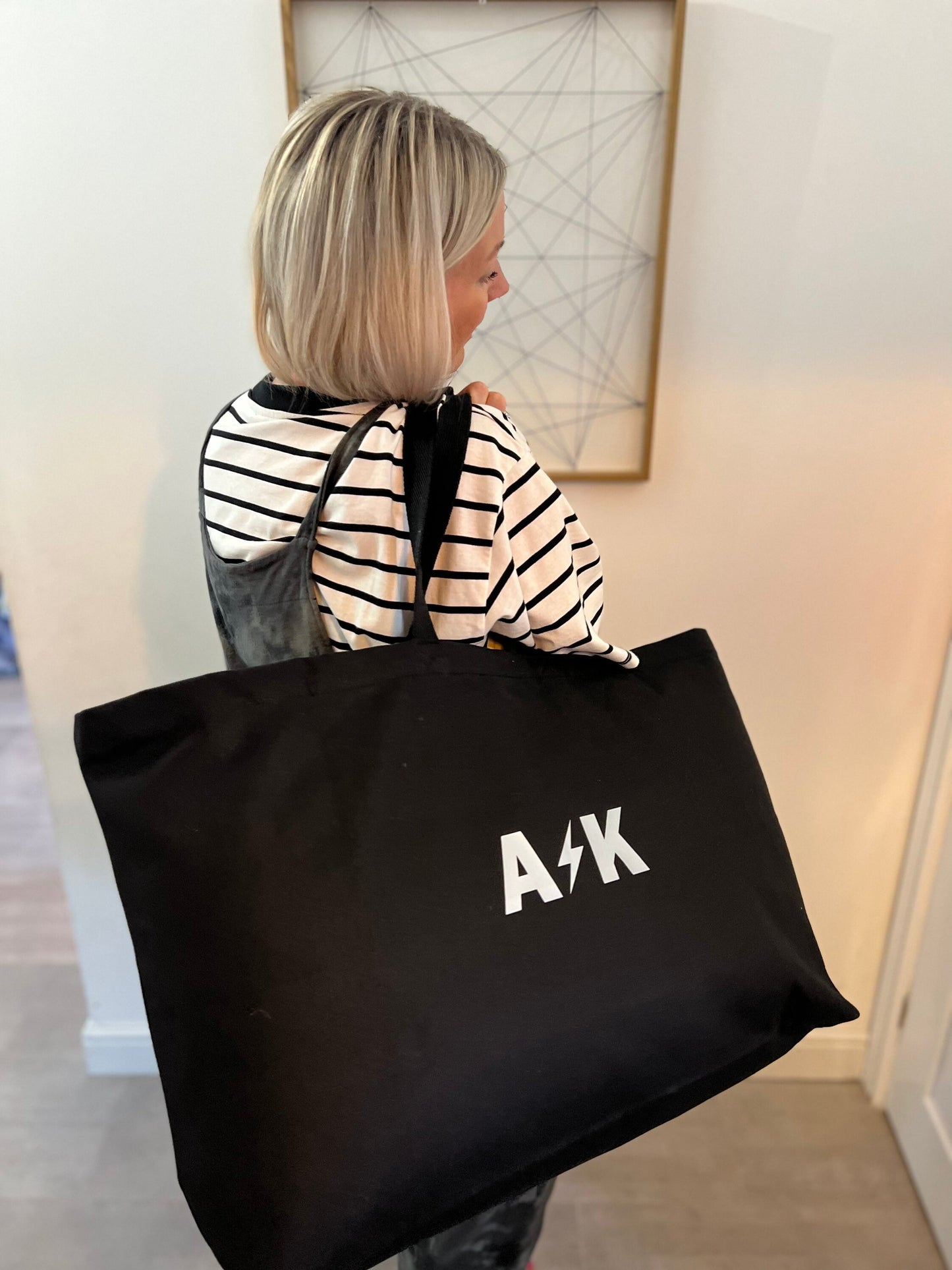 Personalised oversized  Tote Bag | Tote Bag | Personalised Gift |Initial tote bag | oversized tote bag