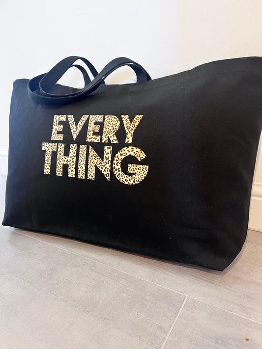 Everything really big tote bag | choose your print colour | oversized tote bag | weekender bag