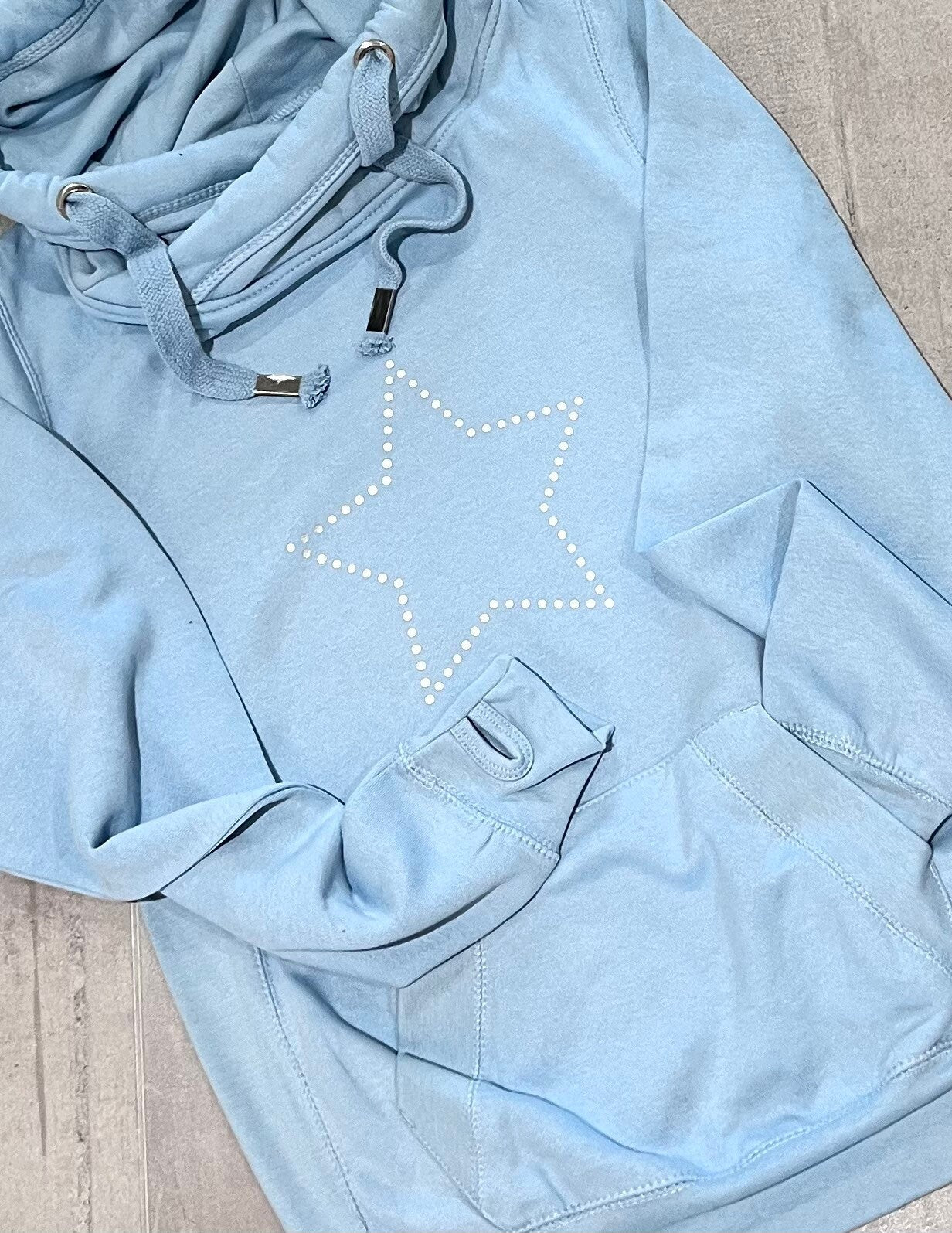 Adults star hoodie available in a choice of colours | Cowl neck hoodie | star hoodie | Star hoodie | Crossover Hoodie