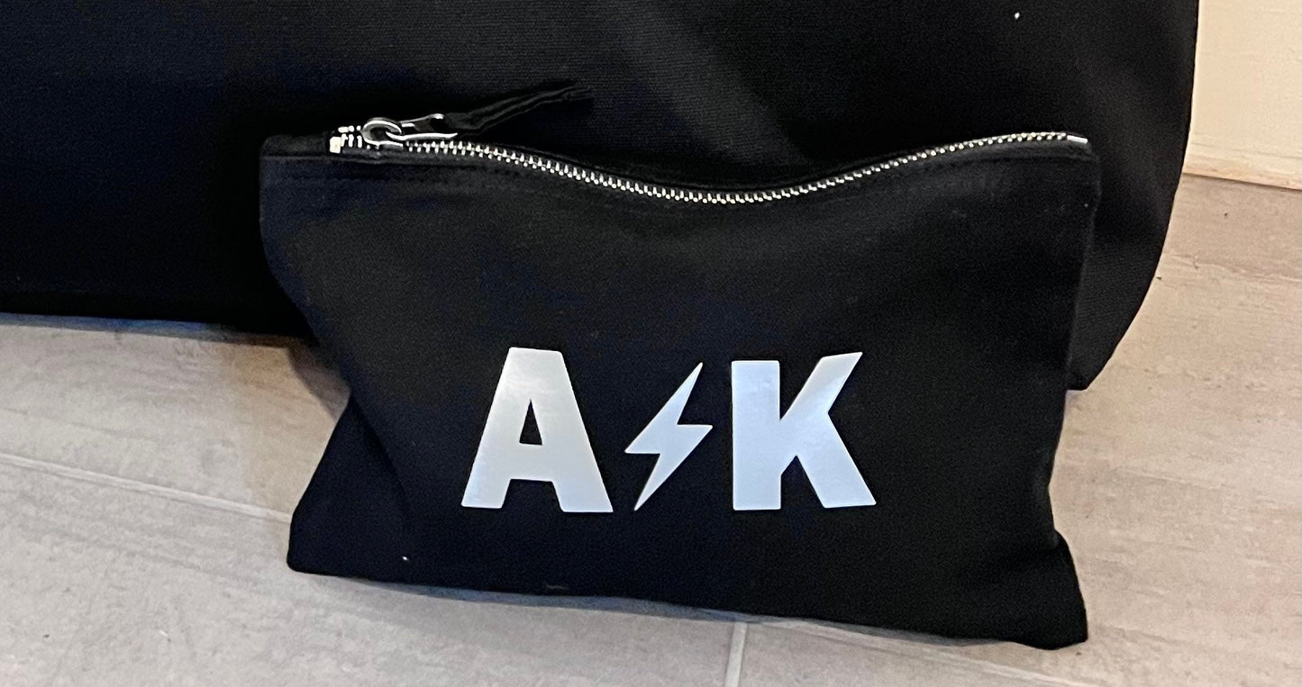 Personalised initials make up bag