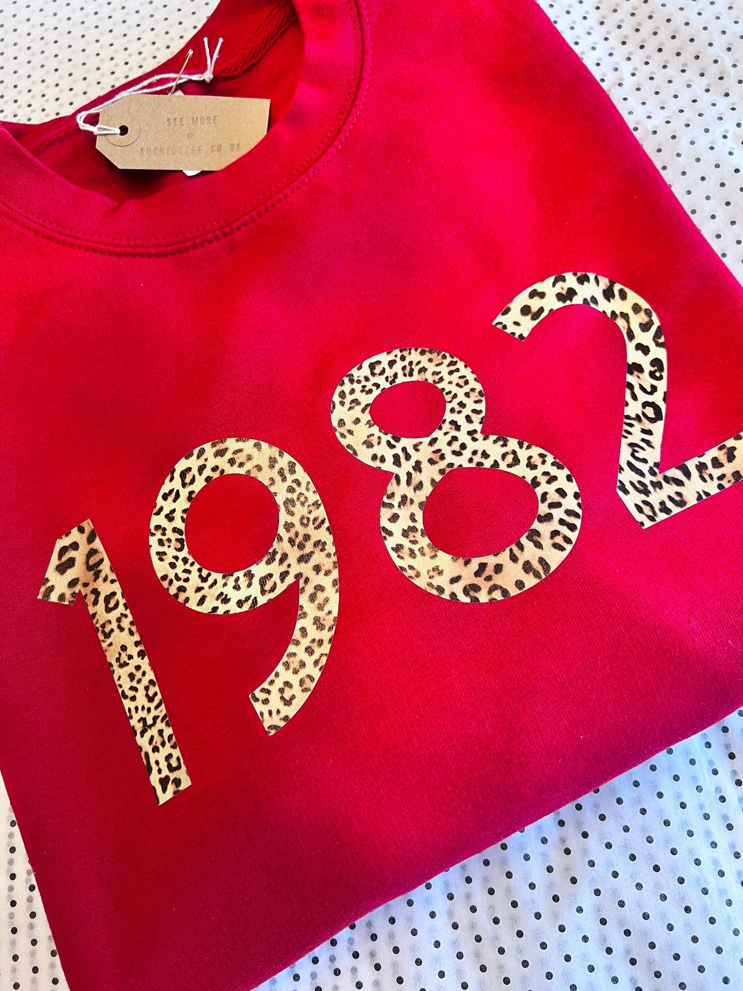 Leopard Print Year Sweater | Personalised Year Sweatshirt |Choose your Year Jumper