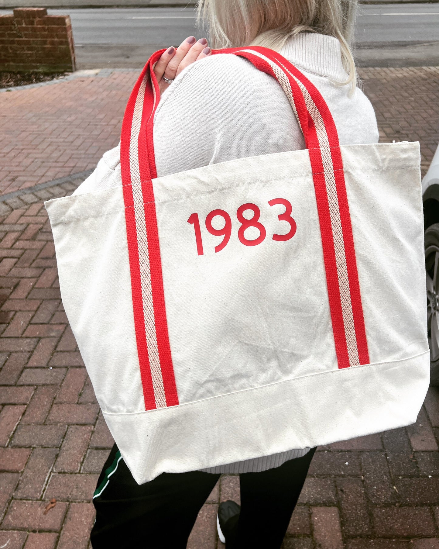 Personalised stripe tote bag | Nautical Beach Bag | Nautical tote