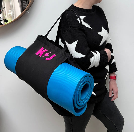 Yoga Pilates Bag with personalisation of your choice | Personalised Bag | Bag for Yoga | Gym Bag